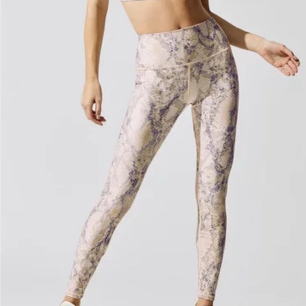 Carbon 38 Beige Champagne Pink Python Leggings. * Never Been Worn